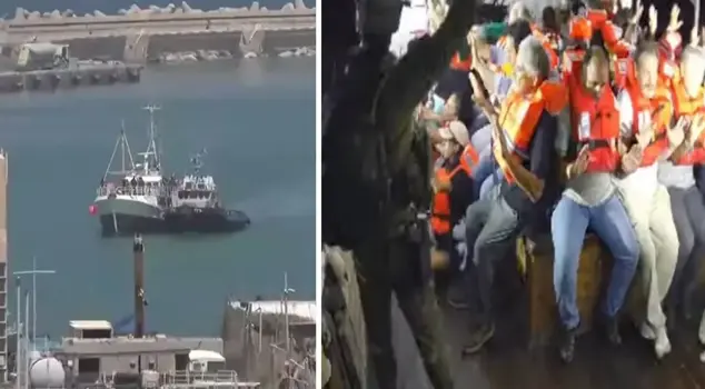 The Hanzala ship, which was detained by Israel in international waters, has arrived at Ashdod Port.