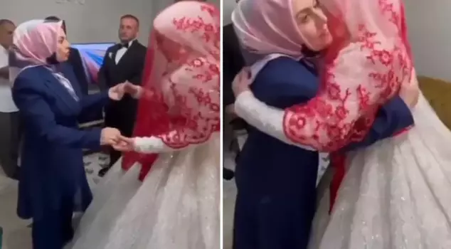 The words the mother said to her daughter, who was leaving the house in a wedding dress, sparked a debate.