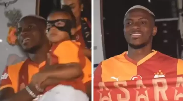 Great excitement! Galatasaray's new star Osimhen is in Istanbul.