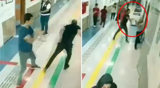 Stabbing attack on a doctor and security guard at the hospital.