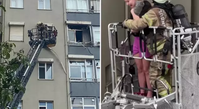 A fire broke out in a 10-story building in Üsküdar.