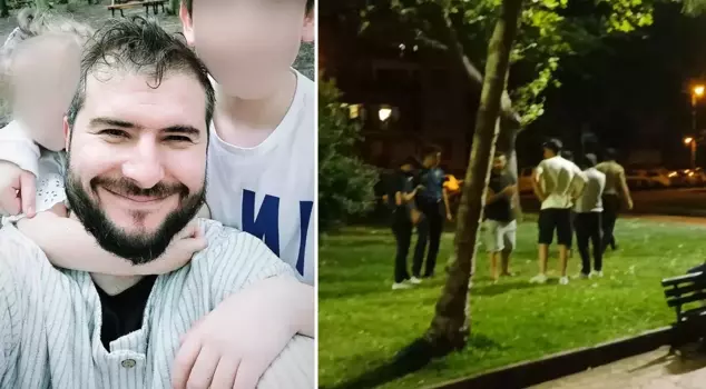 He was stabbed to death in front of his wife.