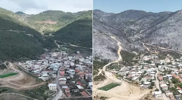 The heartbreaking situation of Green Bursa before and after the fire.