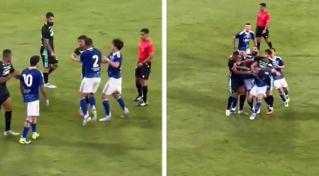 They fought fist to fist in a friendly match.