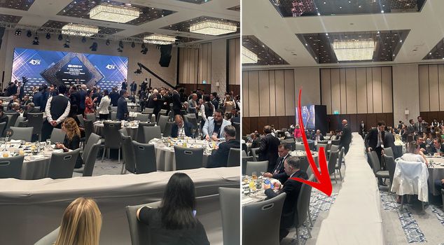 The seating arrangement that drew reactions at the DEIK gala, which brought together the business world.