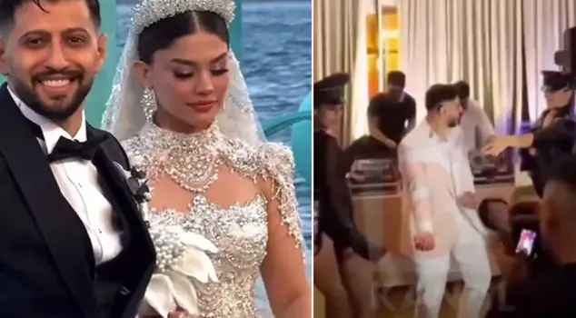 At the wedding of Burak Bulut and Eda Sakız, there was everything! The whip party shocked everyone.
