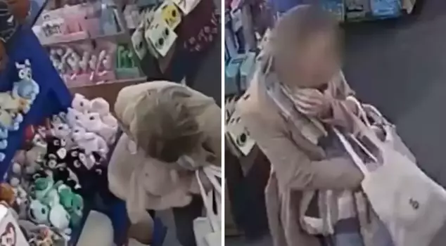 He stole stuffed toys by stuffing them into his pants.