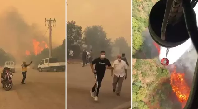 Forest fire in 5 provinces! The flames have reached residential areas.