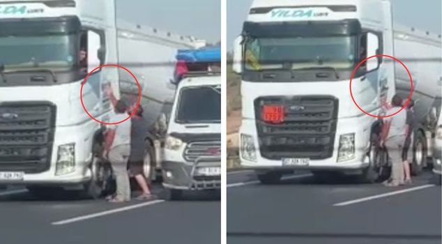 أدانا: تهديد بالبلطة على الطريق السريع! تلك اللحظات في الكاميرات