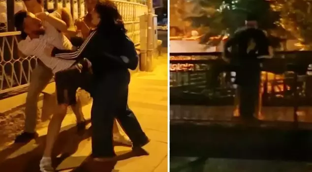 She was caught while trying to escape from her boyfriend and wanted to jump off the bridge.