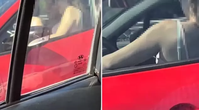 The footage recorded in traffic in Istanbul became an event: They are making out in the car, how rude!
