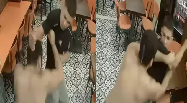 He was stabbed in the neck during the fight and was rushed into surgery! Those moments were captured on camera.