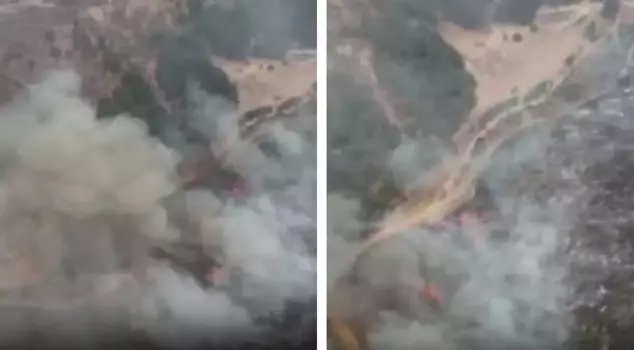 Çanakkale is experiencing a nightmare! Aerial footage revealed the magnitude of the fire.