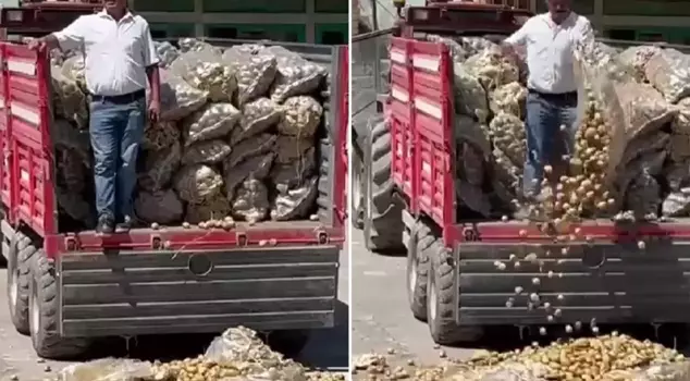 A farmer dumped a tractor load of potatoes in the village square, and the ministry launched an investigation.