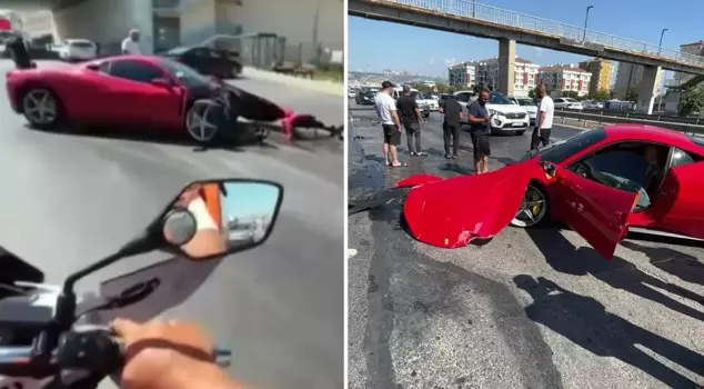 A 17 million lira Ferrari has officially turned into scrap.