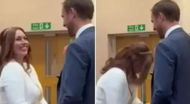 The groom, overwhelmed by excitement, called the bride by the name of his ex-girlfriend.