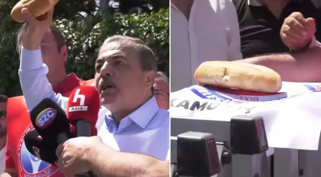 Civil servants took to the streets! They left bread in front of the Ministry of Labor.