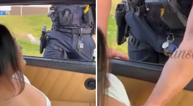 The police officer was arrested for harassing a female driver he stopped.