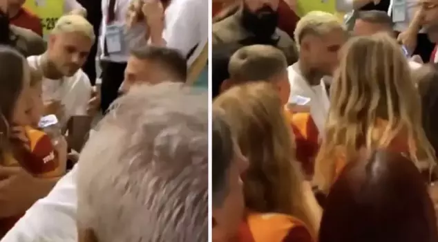 Icardi headbutted a Galatasaray fan.