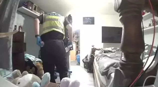 The police stole the homeowner woman's underwear from the house they were searching.