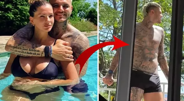 No way, Icardi! He posed in underwear with his girlfriend.