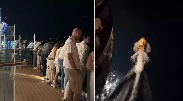 Chaos on the cruise ship: Teams are searching for the person who fell into the sea.