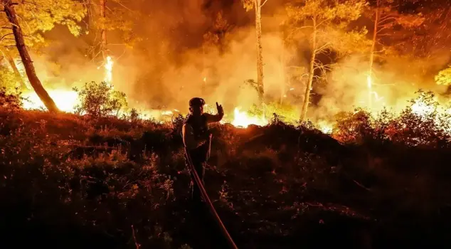 The nightmare of forest fires! Flames rose from four cities.