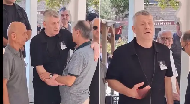 Metin Şentürk is bidding farewell to his brother Bayram Şentürk on his final journey.