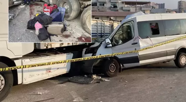 The minibus carrying the children from the dormitory went under the truck! A life-and-death situation.