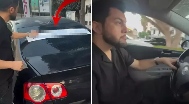 The message written on the car of the divorced man is a bomb! He has a request for drivers.