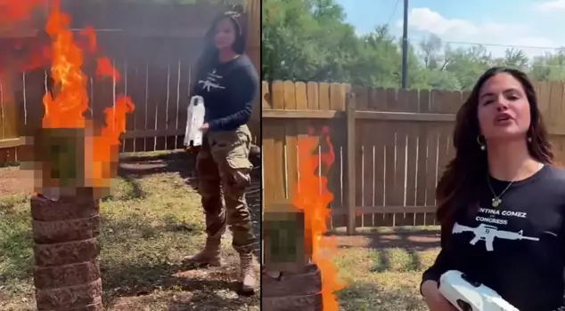 An American politician burned a Quran and hurled insults at Muslims.