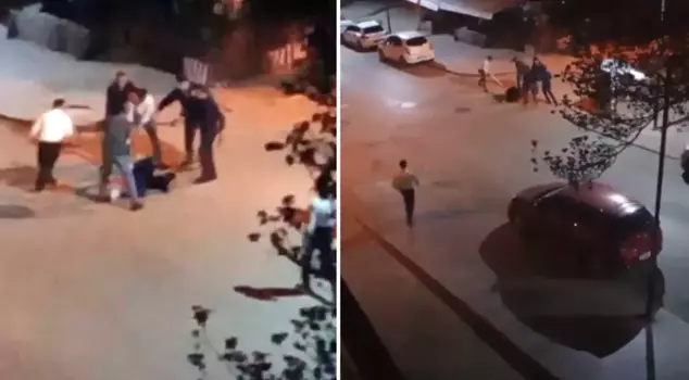 They beat the person they caught with clubs until he was unconscious.