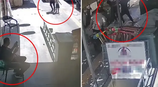 He tried to kidnap the child in the middle of the street, but the shopkeeper intervened at the last moment.
