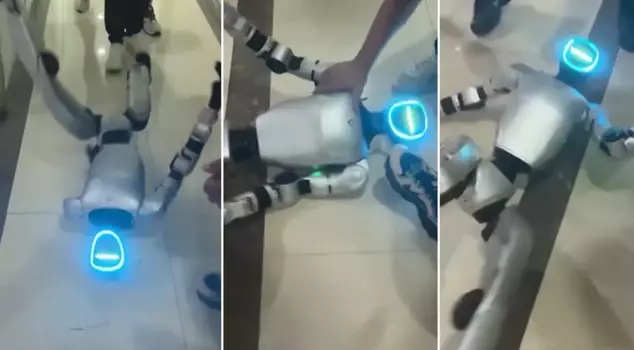 The robot experiencing a software error had a panic attack.