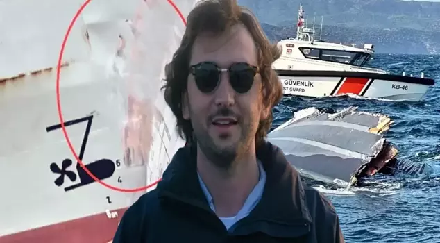 The captain of the ship that collided with Yukay's boat has left the helm and started grilling.