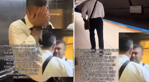 Metro harassment scandal: He covered his face and fled when the woman turned on the camera.