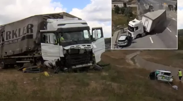The truck that crashed into the gendarmerie vehicle was found to be carrying drugs.