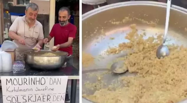 The fans prepared halva for the departures of Mourinho and Solskjaer.