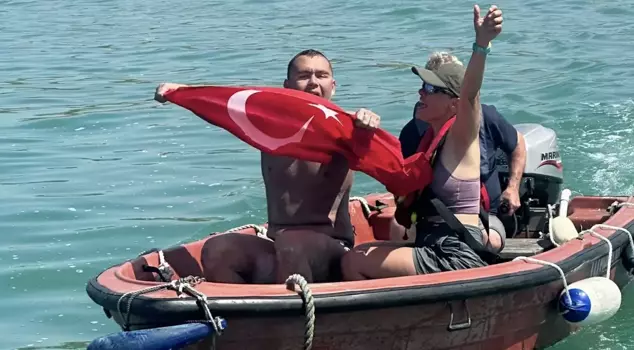 Tuna Tunca made history again as the first autistic Turkish athlete to cross the Strait of Gibraltar.