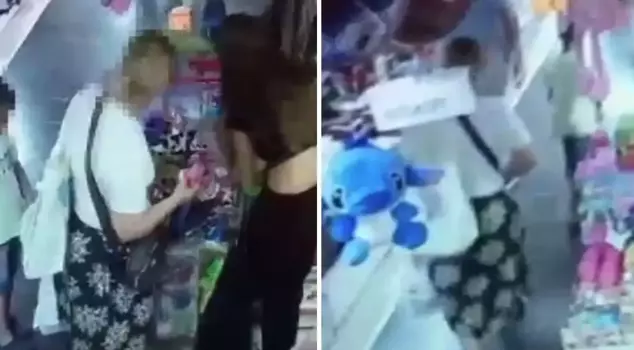 A woman who stole a toy worth 700 lira also made a purchase of 10 lira! Those moments were captured on camera.