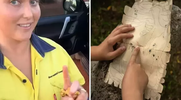 The woman who struck gold at the spot she was digging shared her map.