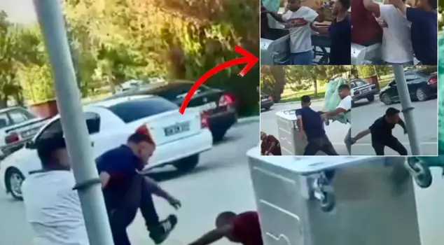 The image that wounds the conscience: He beat the paper collector, who is as old as his father, with kicks and punches.