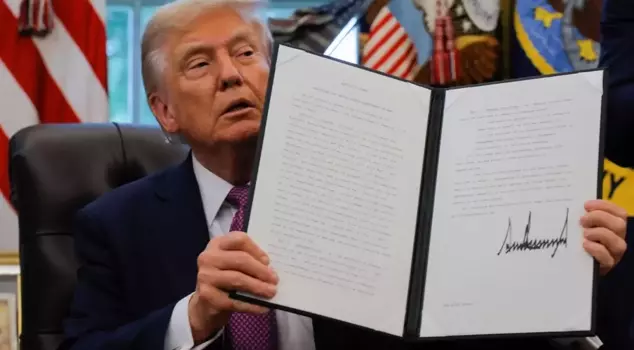 Trump signed the document, and the name of the Department of Defense has changed.