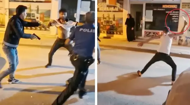 A street battle broke out! They attacked the police with knives, here are those moments.