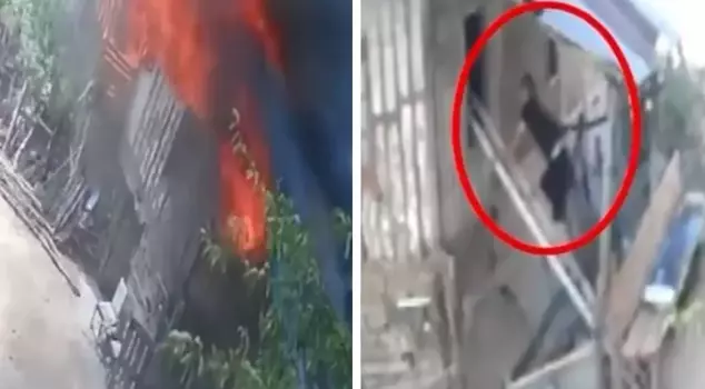He entered the burning house without a second thought! This way, he saved the lives of two people.