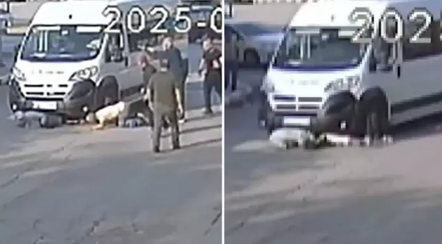 The mother and her son were hit by the minibus.