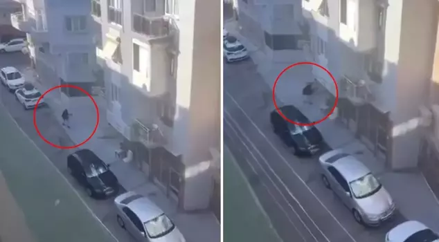 The attacker who martyred our two police officers in Izmir was captured in this footage.