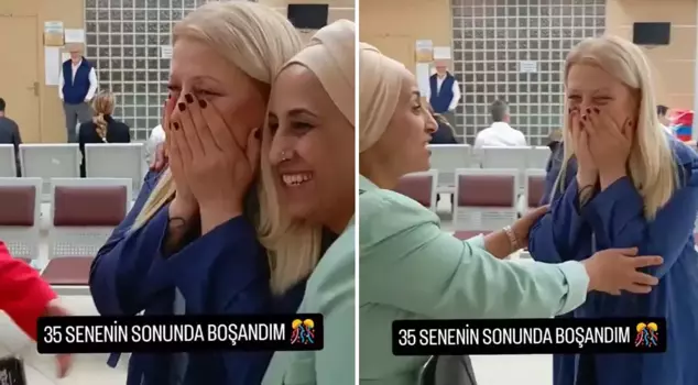 The happiness of a woman who divorced the man she was forced to marry after 35 years.