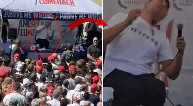 Footage of the moment when American activist Charlie Kirk was shot has emerged.