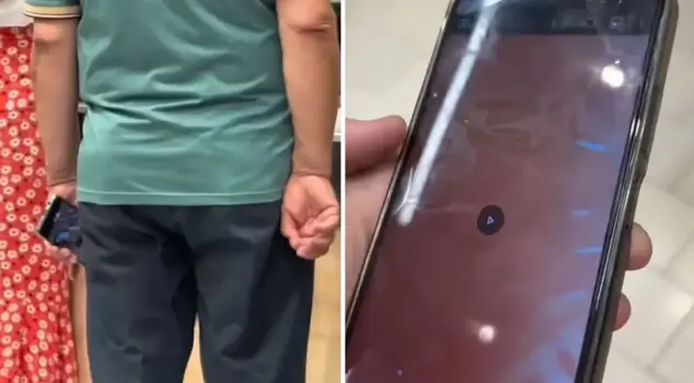 The person who filmed under skirts in the shopping mall was caught like this.